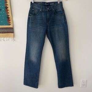 7 For All Mankind Austyn Relaxed Straight Leg Dark Wash Denim Jeans NWT Size 28